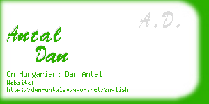 antal dan business card